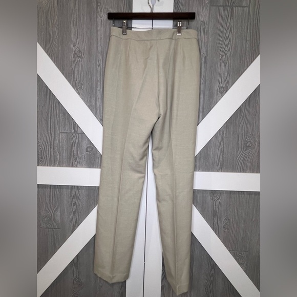 145. Black Label by Evan Picone Oatmeal/Cream Suit Pants 4 - Picture 4 of 9